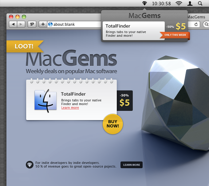 Weekly deals on popular Mac software